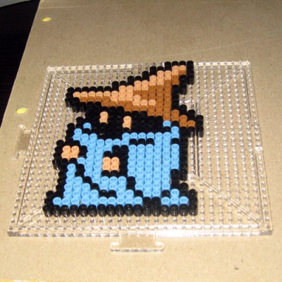 BLACK MAGE FINAL FANTASY BEAD SPRITE PERLER ART RETRO NINTENDO NES