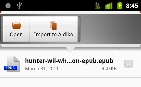 aldiko sd card