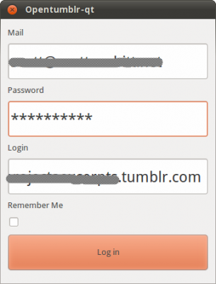 Login window