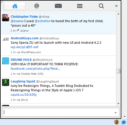 The last version of Echofon for Firefox ever released, version 2.5.2.