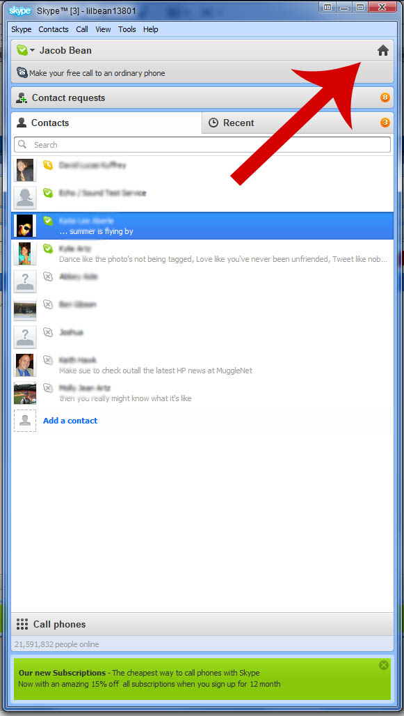 skype sign in using facebook