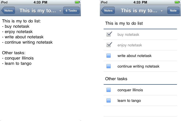 Let Your iPhone Organize Your Life with NoteTask and SimpleNote ...