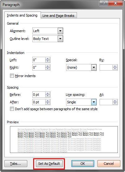 How To Change Default Font and Document Settings In Microsoft Word ...